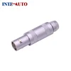 M12 half-moon insulator stepped insert 1S series metal push pull self-latching electrical wire cable connectors