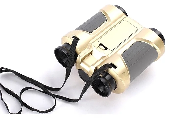 Kids Toy Night Vision Binoculars Telescope Pop-Up LED Light Portable &Neck Strap 