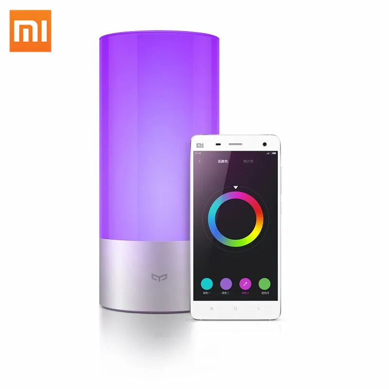 Xiaomi Mi Home bluetooth control dimmable changing color rechargeable led desk bed side table lamp