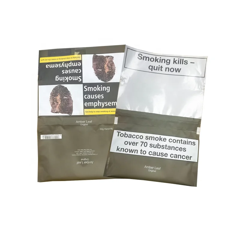 50g tobacco pouch Factory Customized 50g Amber Leaf Tobacco Bag Portable Cigarette 30g25g  Winston Golden American Spirit Tobacco Packaging Bag