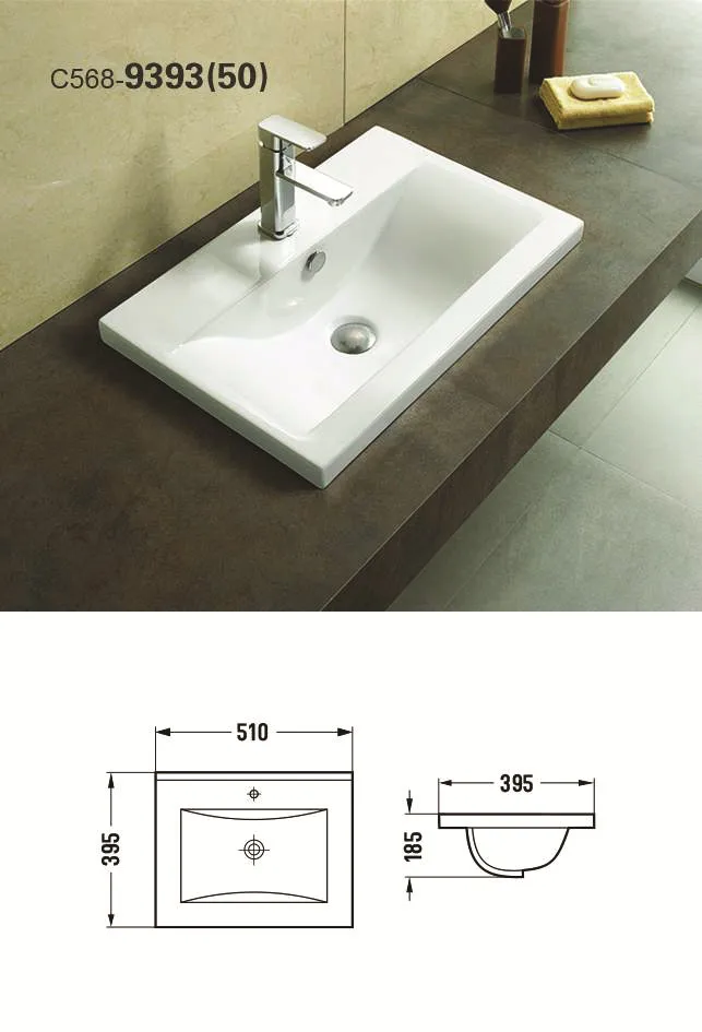 PATE Sanitary ware manufacturer glossy white ceramic wash basin UK thin edge mini bathroom cabinet basin