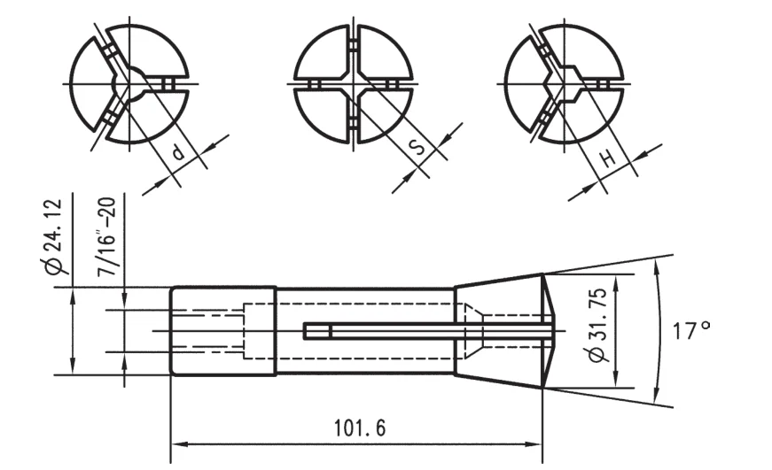 R8 Collet With Round Hole,Square Hole,Hex Hole Buy Collet,R8 Square