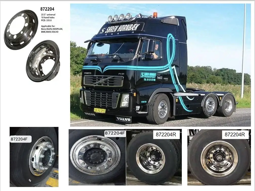 High Quality Chrome Truck Wheel Cover 304 Stainless Used For Benz/isuzu