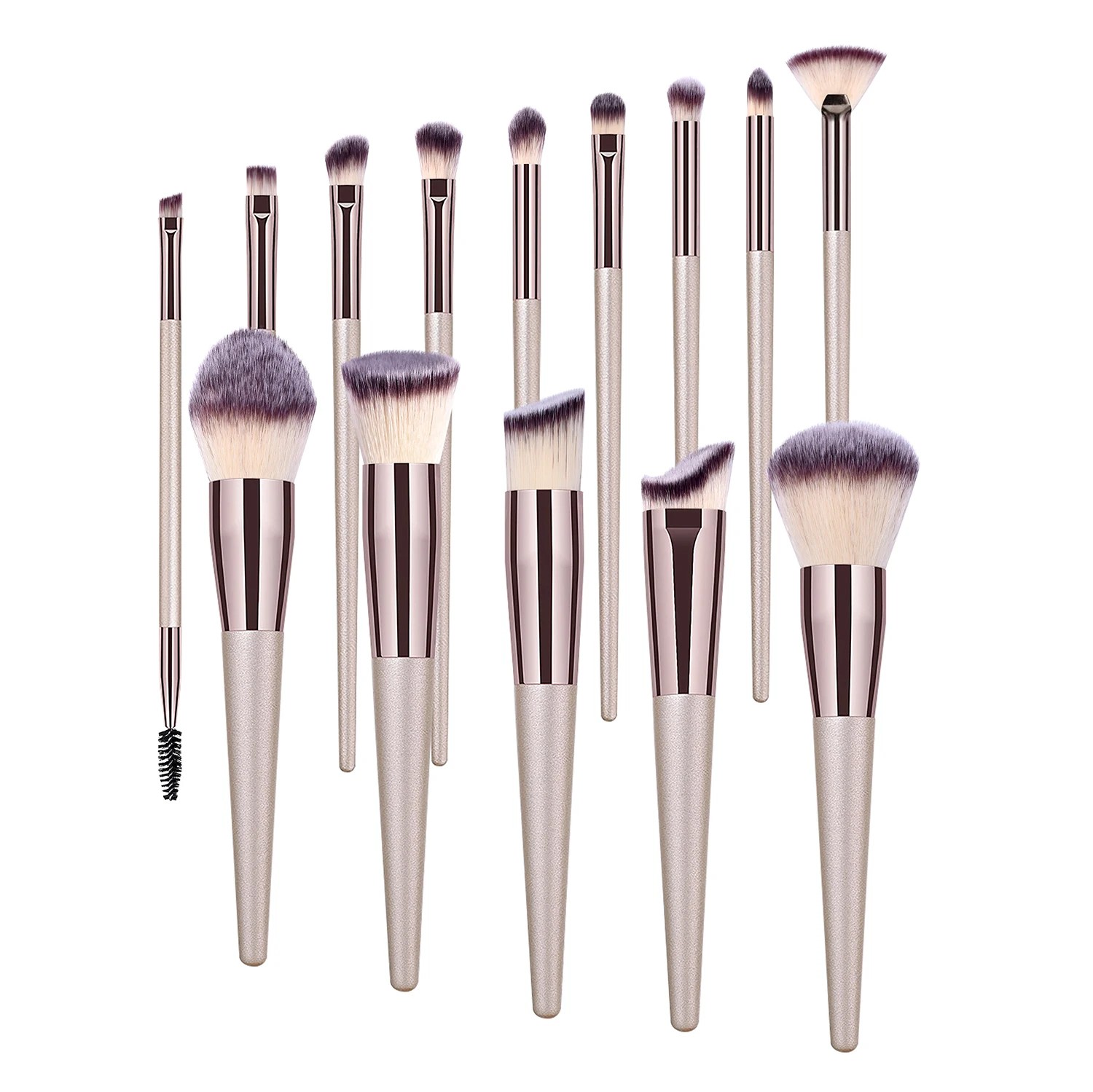 

BUEART AMAZON 14pcs Champagne Gold make up Synthetic Kabuki Foundation makeup brushes Powder Blush Eyeshadow Makeup Brush set