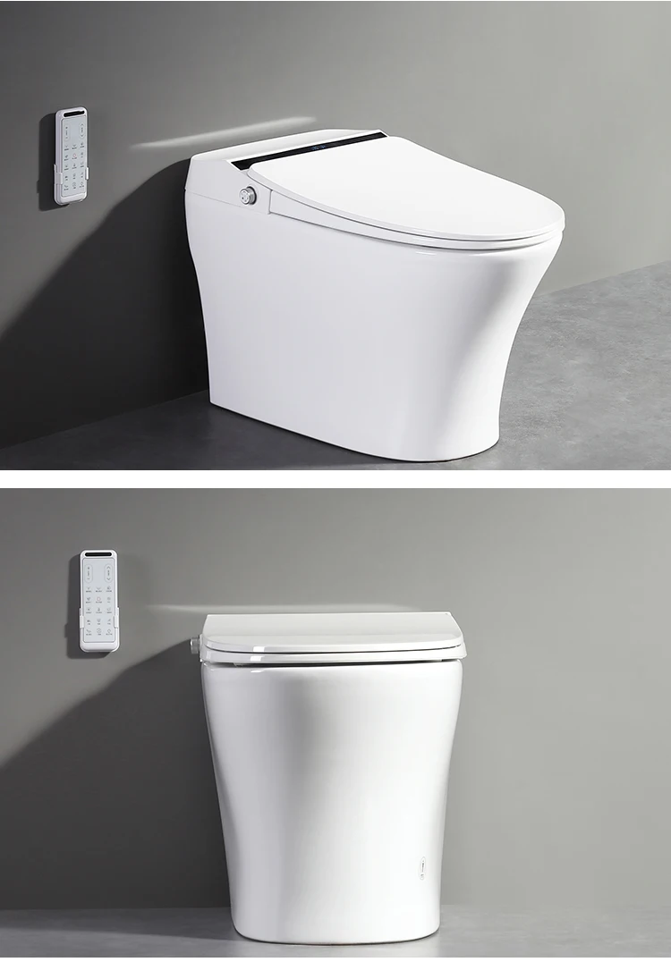 Western cheap bathroom home WC automatic foot flush intelligent ass cleaner bidet smart toilet