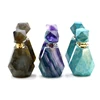 Wholesale labradorite Fluorite turquoise Bottle Pendant Necklace silver plated Essential Oil perfume empty bottle