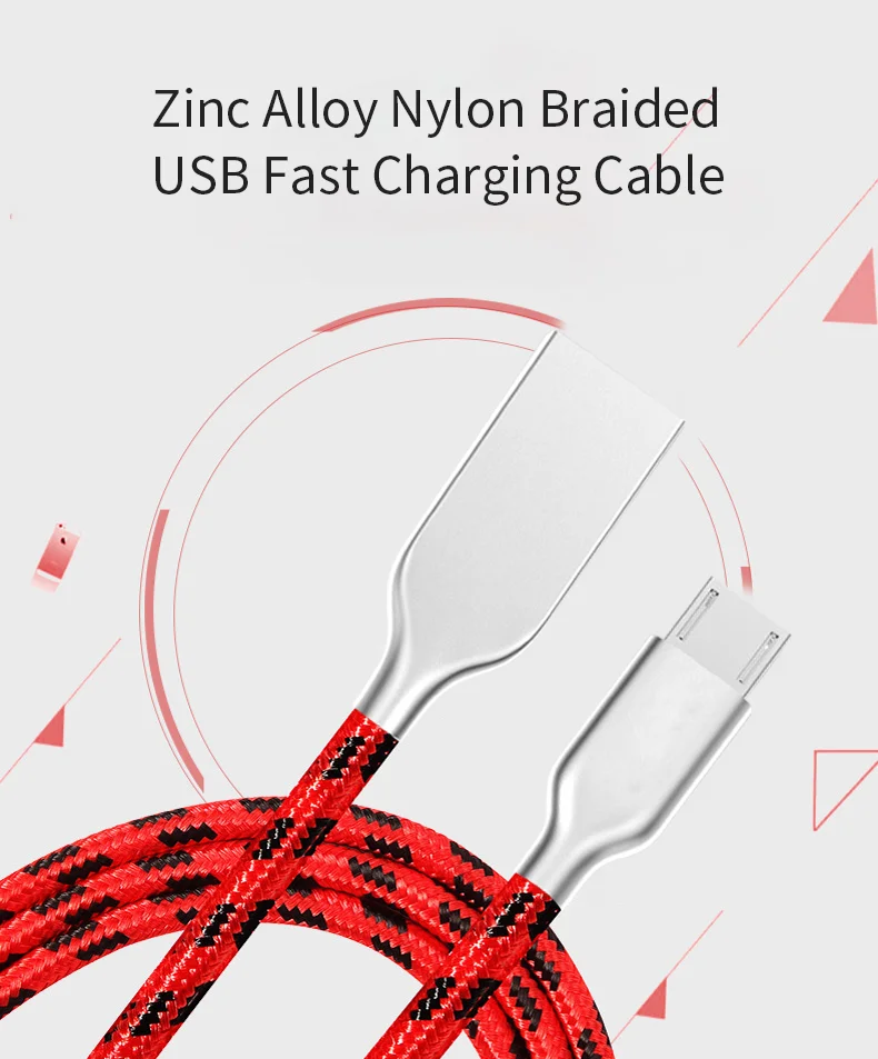 Wholesale High speed USB Cable Data Cable Nylon 1M 2M 3M Cable Custom Logo Package - ANKUX.COM