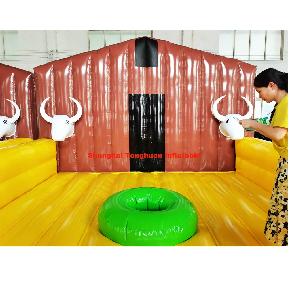 Inflatable Amusement Park Mechanical Romeo Bull Rides Bucking Bronco