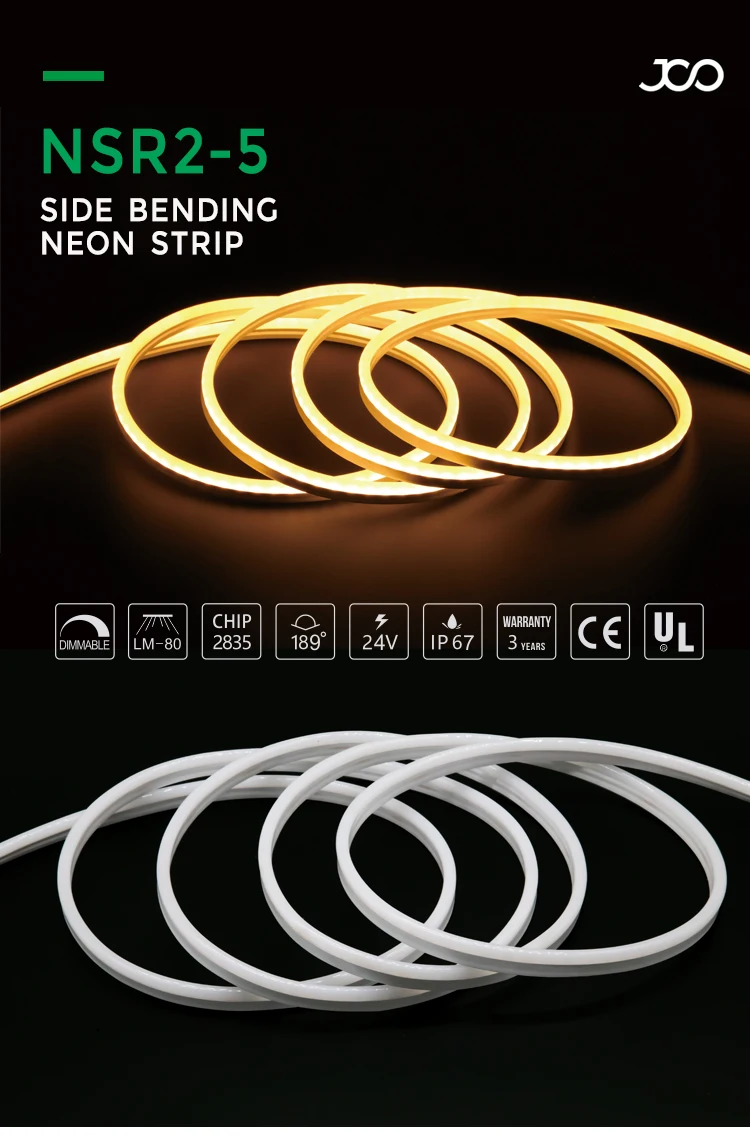 JS SMART LED Outlet Warm White Neon Flexible Strip 5mm Width 120 Leds/m Flexible Tiras Led Neon for Landscape Lighting