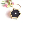 gold glass brass usb flash drive jewelry linen velvet wedding ring box