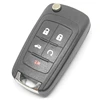 5 buttons key folding case HU100 blank blade with screw with round logo c-hevrolet key fob keyless entry remote car key shell