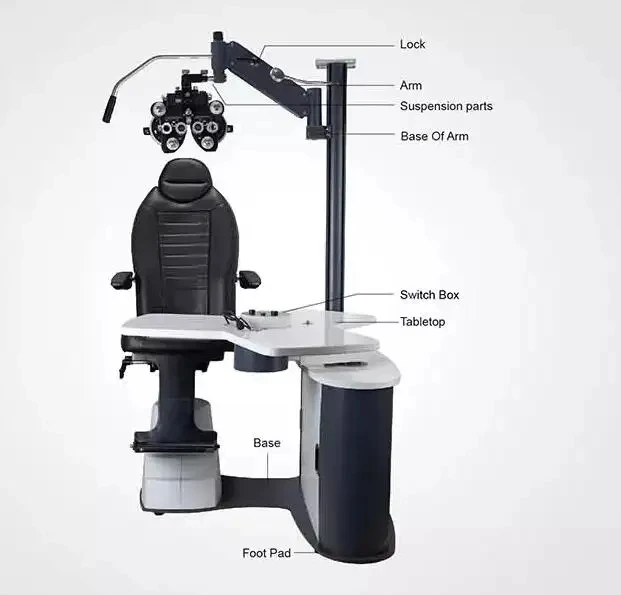 Rightway Brand Customized Factory Wholesale S-900A Ophthalmic Units Combined Table And Chair