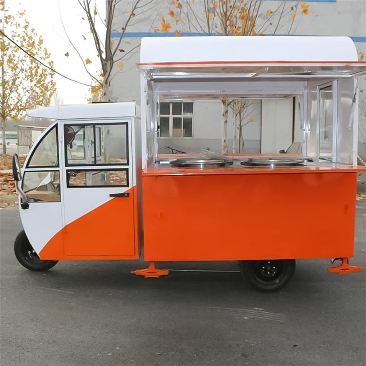 Custom Food Cart Tricycle Ice Cream Truck Hot Dog Retro Cart Breakfast ...