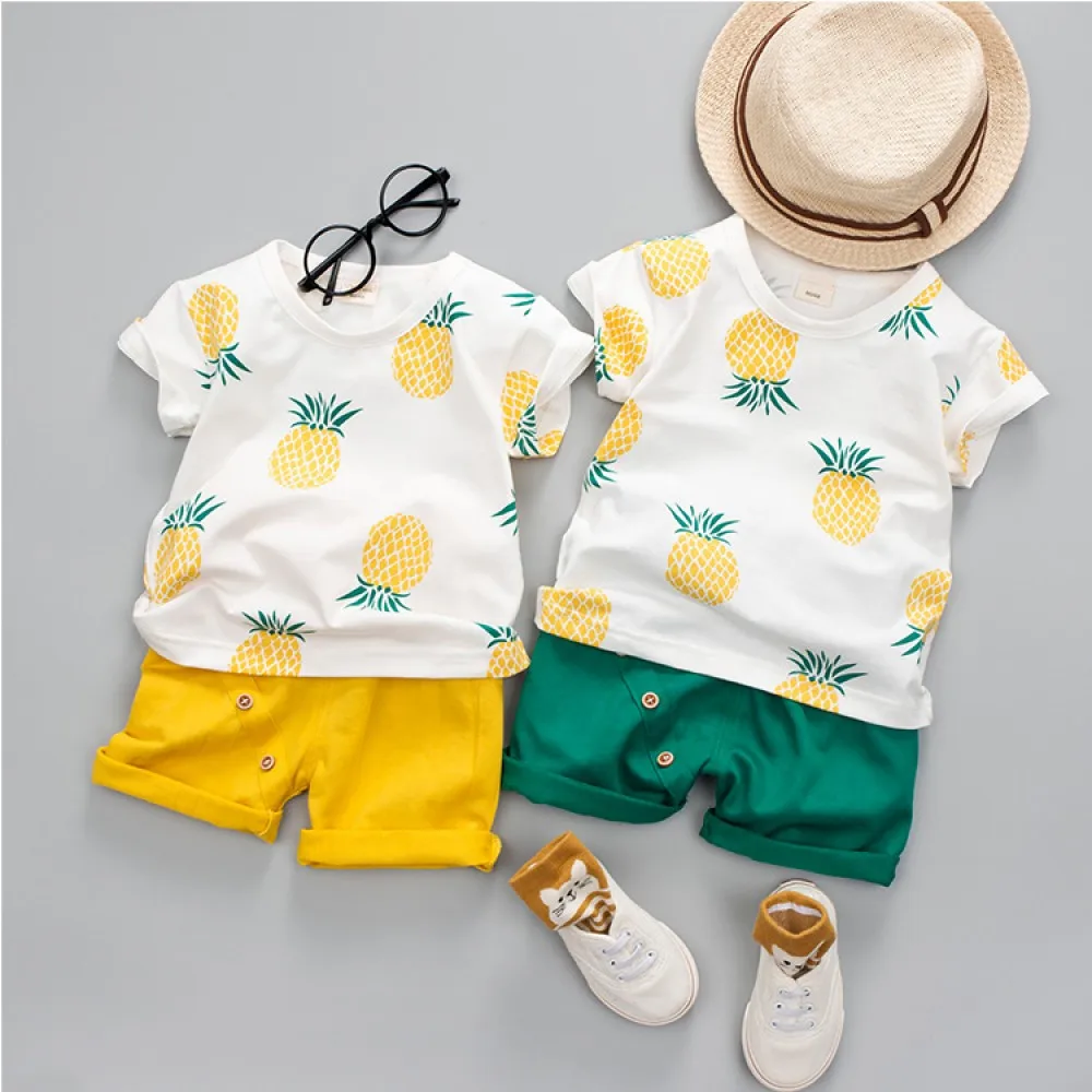 pineapple print baby clothes