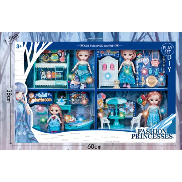 Kouyikou Window Box Queen Dolls Toy Plastic Doll Set Christmas Gift For