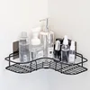 Nordic simple punch-free wrought iron storage rack bathroom kitchen tripod bathroom corner racks