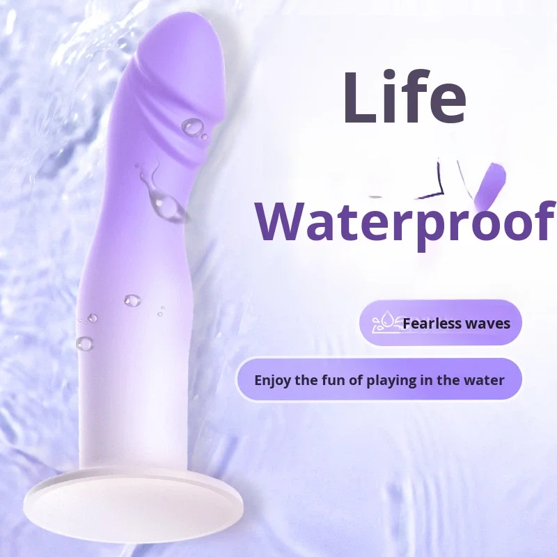 Detailed product specifications and dimensions for liquid silicone dildo