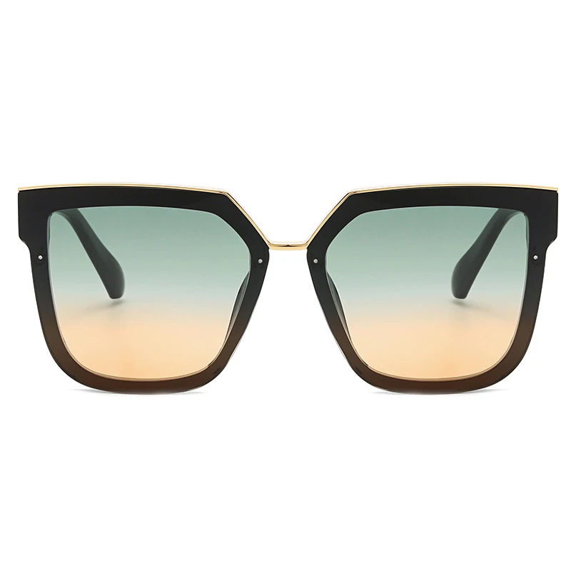 Stylish 90s Gold Frame Sunglasses Photochromic Square Women Eyewear