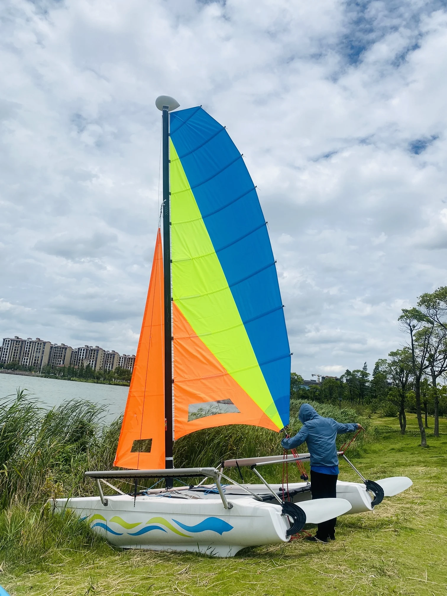 catamaran sail boat for sail