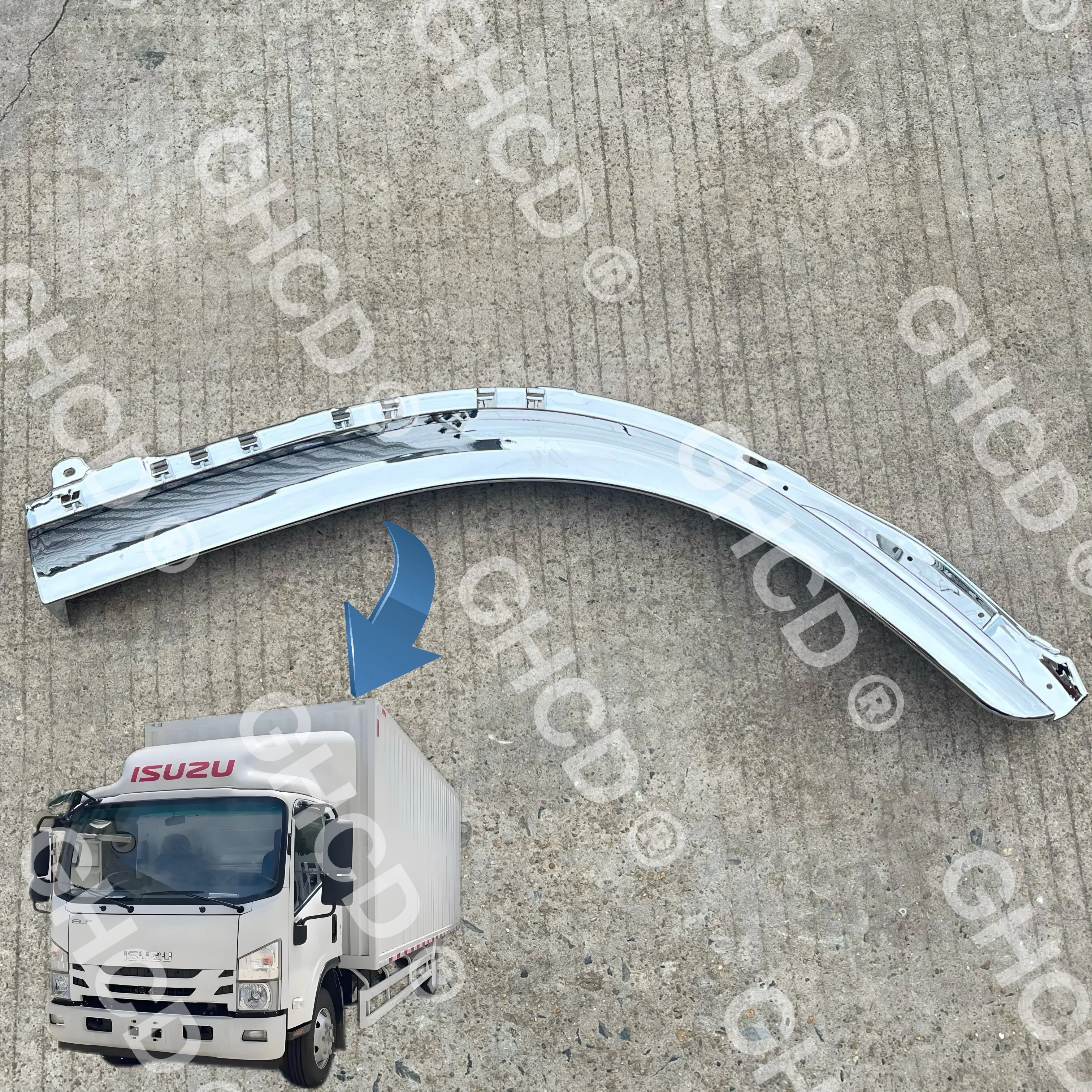 GHCD High Quality/Factory Price Japanese Truck Chrome Plated Wide Fender for ISUZU NPR/NQR/NKR/700P factory