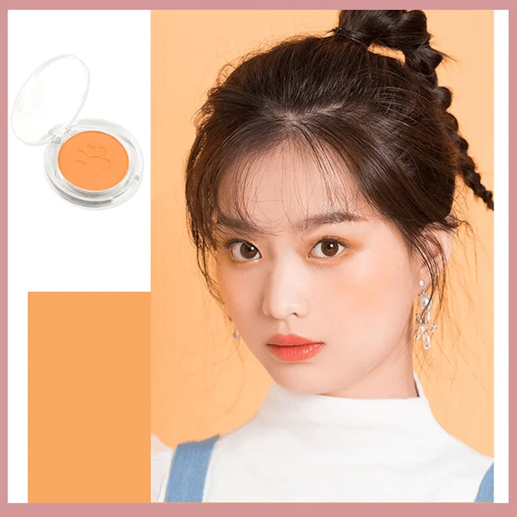 Domani Beauty 10 Colors Cat Paw Shape Natural Custom Logo Long Lasting Cosmetic Powder Wholesale Private Label Palette Blush
