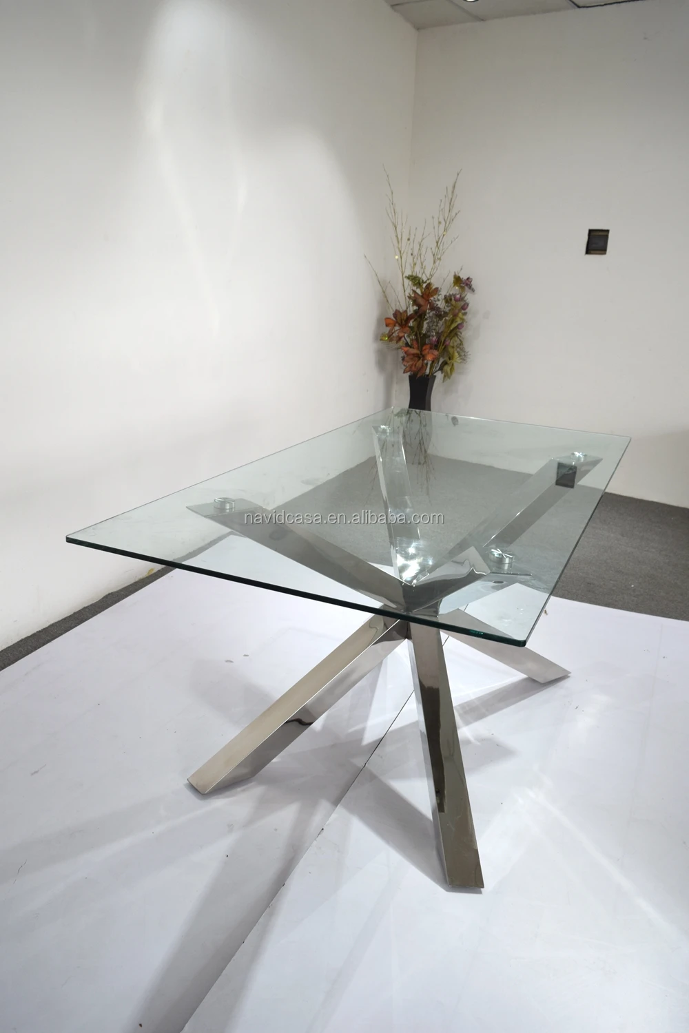 A9002 Modern Gold Glass Dining Table Set With Chairs Buy Dining Table