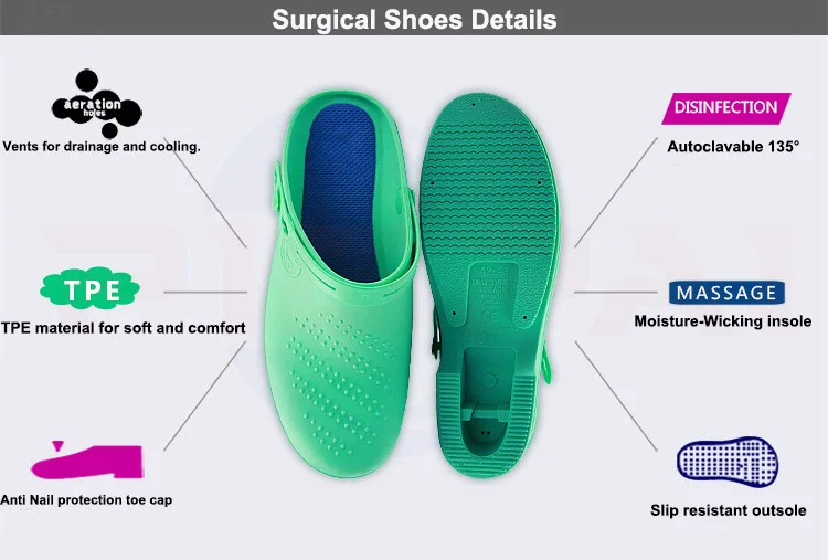 Wholesale Surgical Laboratory Medical Shoes 135 Degrees Celsius Clog ...