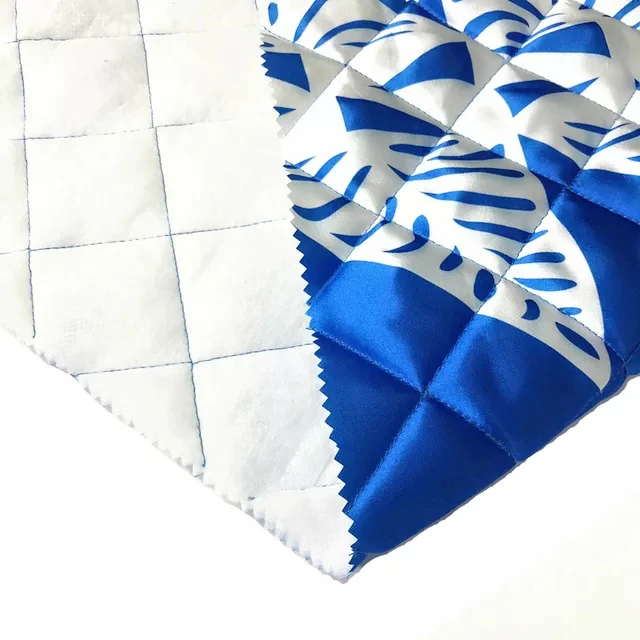 Quilting Fabric Waterproof 100 Polyester Pongee Embossing Quilted Fabric For Winter Jacket