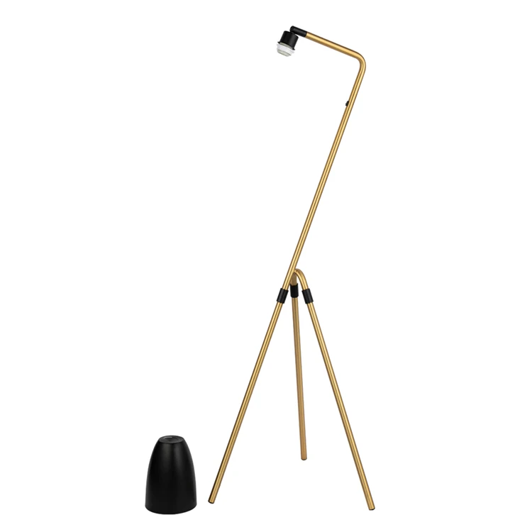 Modern Simple Bullet Lamp Shade Fashion Bronzed Tripod Legged Floor Lamp (Black 150 White) 73