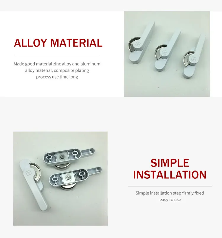 Sliding Window accessories safety aluminum alloy crescent lock