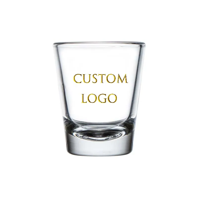
Wholesale Blank 1.5oz 1.75oz 50ml Whiskey Shooter Shot Glasses Glass Cup Custom Shot Glasses Customized logo Acceptable 