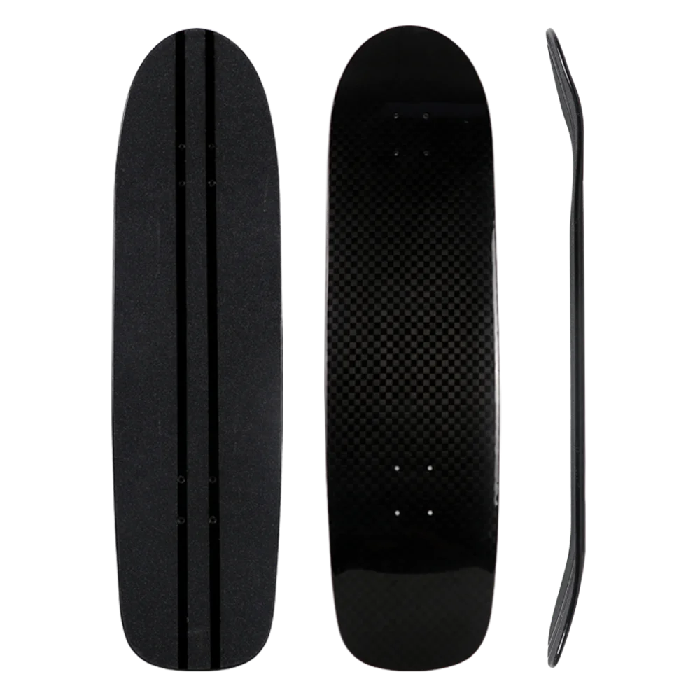 Carbon Fiber Board Black Double Tilt Plate Skateboard Decks Factory