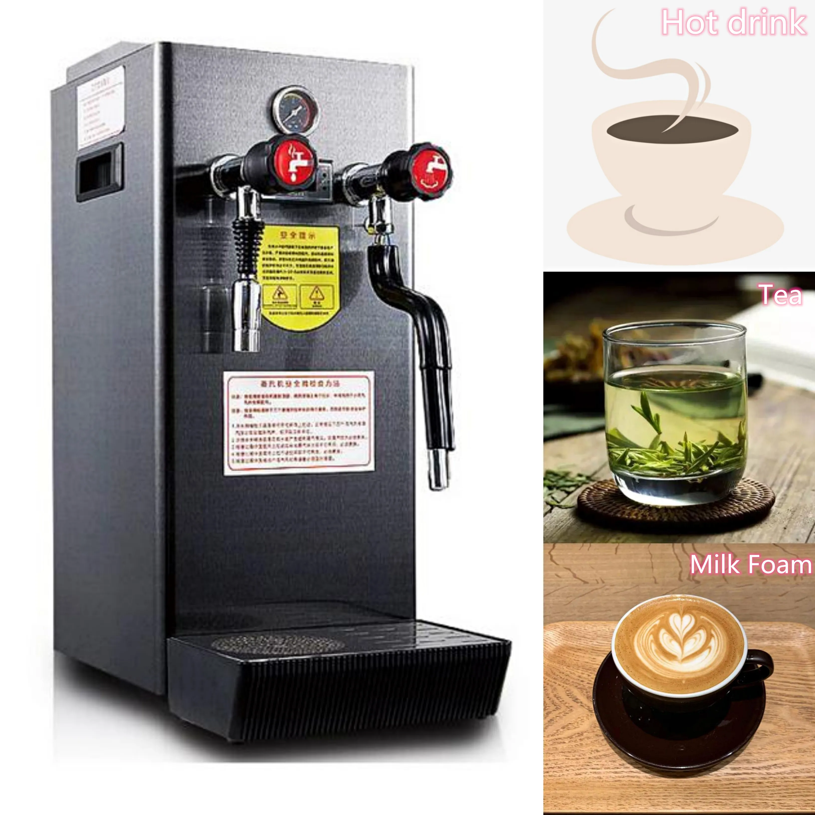 커피숍 온수 보일러 기계 우유 버블 수 가열기 기계