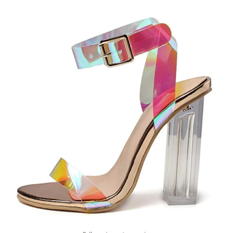 high heel chunky sandals