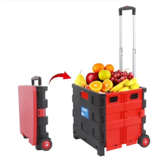 Hot Sell Multifunctional Portable Folding Fabric Cart With Wheel - Buy ...