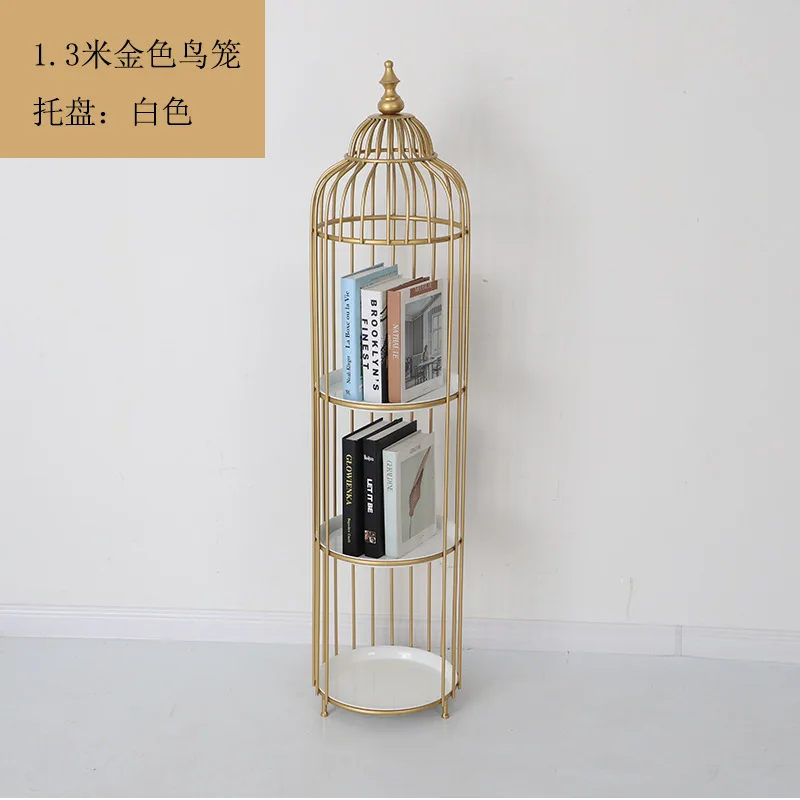 Wrought Iron Bird Cage Decor Home Garden Planter Metal Display Indoor Outdoor Flower Plant Stand 66T060 (2).jpg
