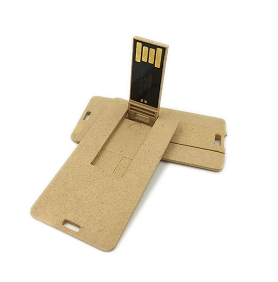 Eco-Friendly Green RoHs Paper Card Shape Wooden USB Flash Wood Flash Drive Wooden Pendrive - ANKUX.COM