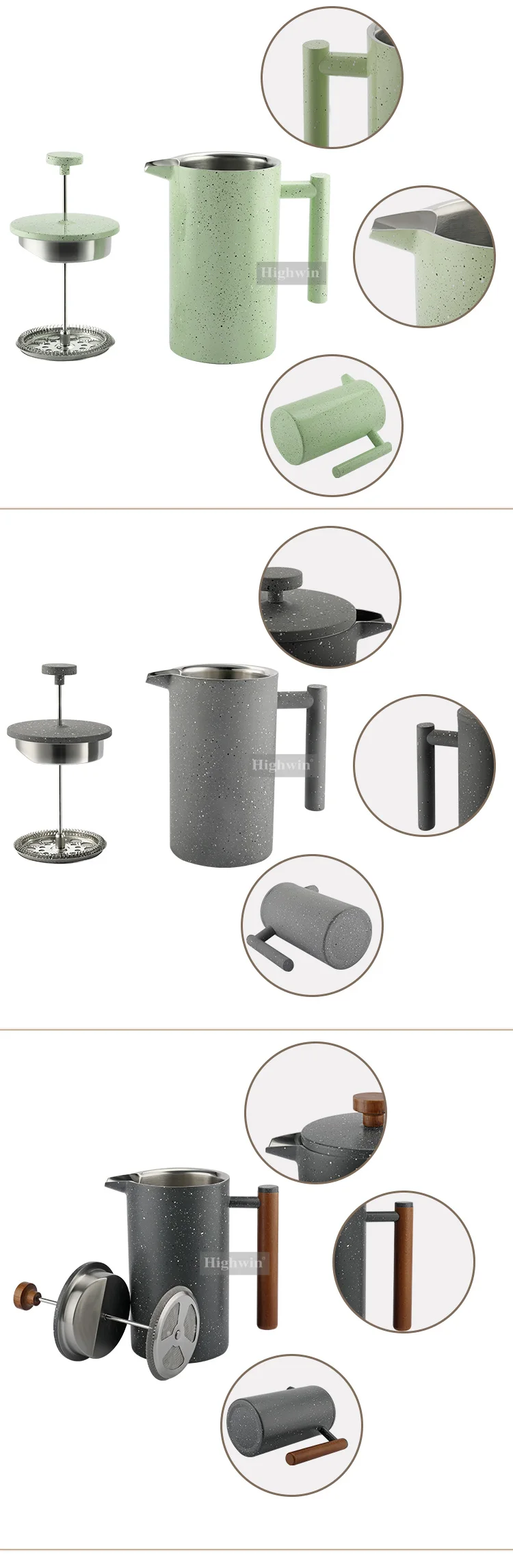 304 stainless steel french press 