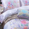 Tencel Chinese ancient painting printed retro mirror silky 4pcs bedding set