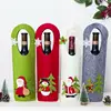Christmas Red Wine Bottle Bags Cover Snowman Santa Claus Xmas Table Decorations