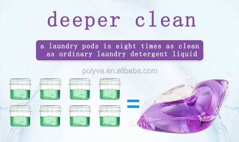 2 in 1 purple heart shape laundry detergent pods