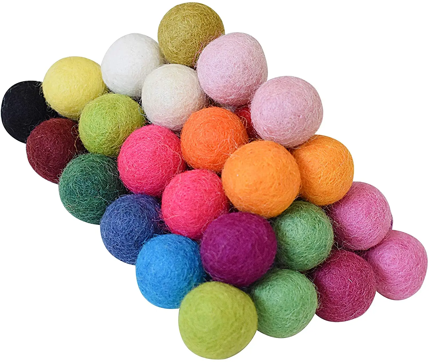 Organic Wool Beads Decorative Nepal Wool Felt Balls For Diy Crafts ...