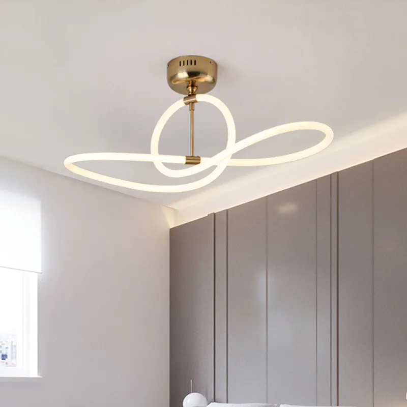 Creative nordic led ceiling lights simple 360 degree lighting acrylic ceiling lamps for bedroom