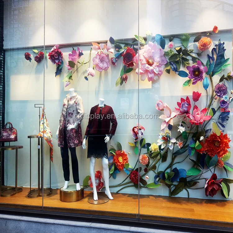 New Design Visual Merchandising Props Window Display Paper Flowers  Decorations - Buy Window Display Decorations,Window Display Paper Flowers,Visual  Merchandising Props Product on 