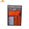 hot 15 years experiences indoor 8 Rows 2 Columns Money Currnecy Exchange Rate Board Display With Moving Message to UK