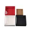 Sliding Black Paper Box With Windows With Clear Lid Red Box