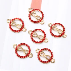 Handmade Rhinestone kc Golden Unlimited Charm Alloy Connectors For Bracelet Necklace DIY Jewelry Handmade Findings