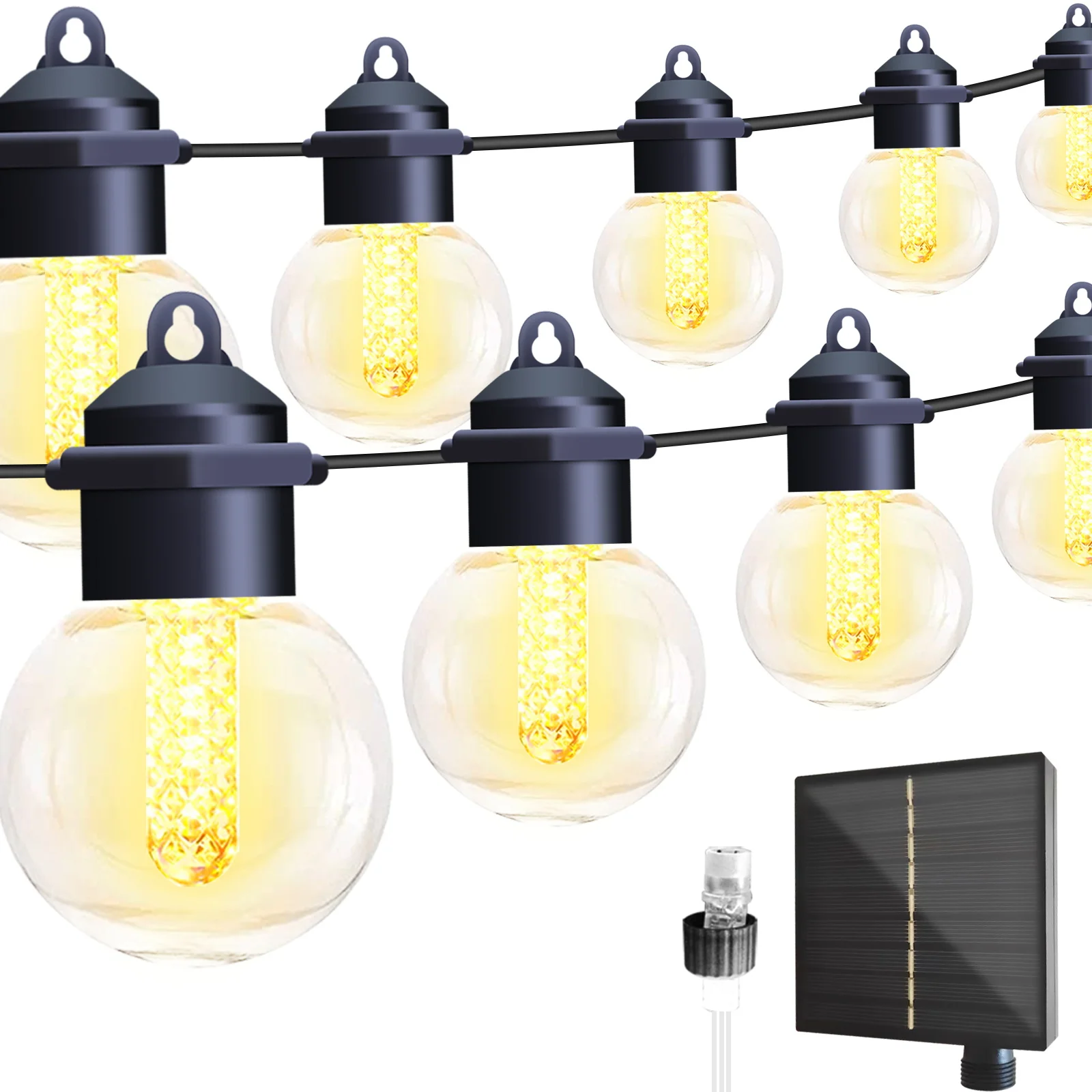 G45 Warm White Cord String Lights Smart App Controlled Rgb Color For