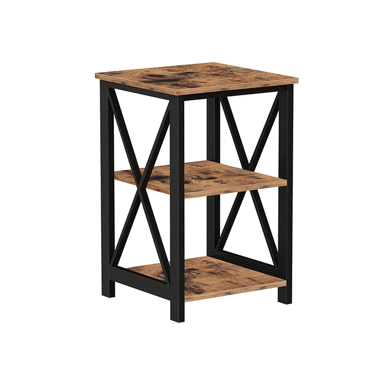 Vasagle Living Room Small Metal Wood End Tables Industrial Rustic Sofa
