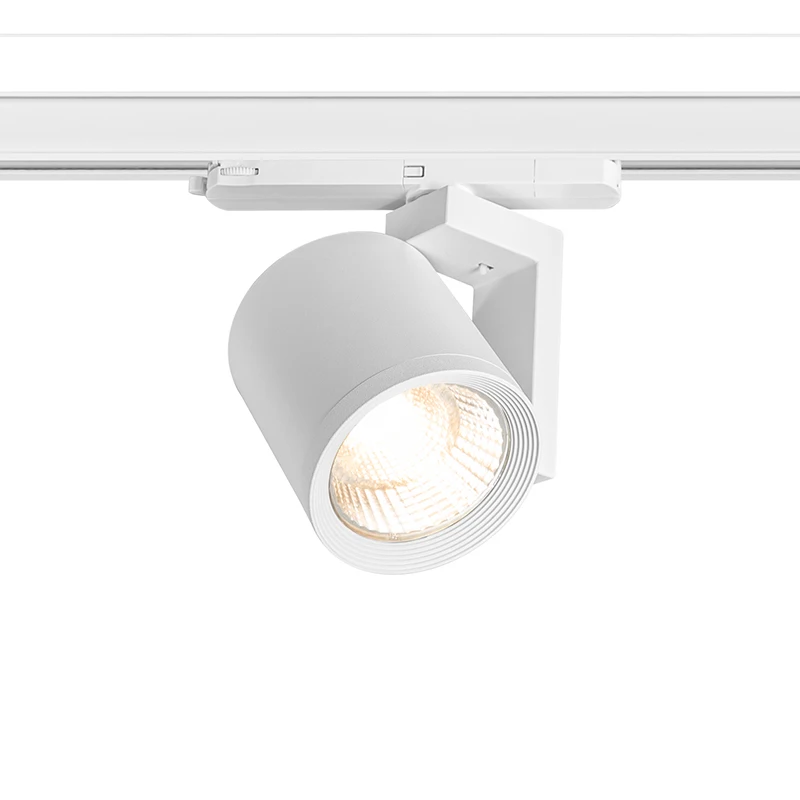 modern showroom 30W 4000k adjustable wireless  track spot light two wire cob rail surface recessed led track lighting